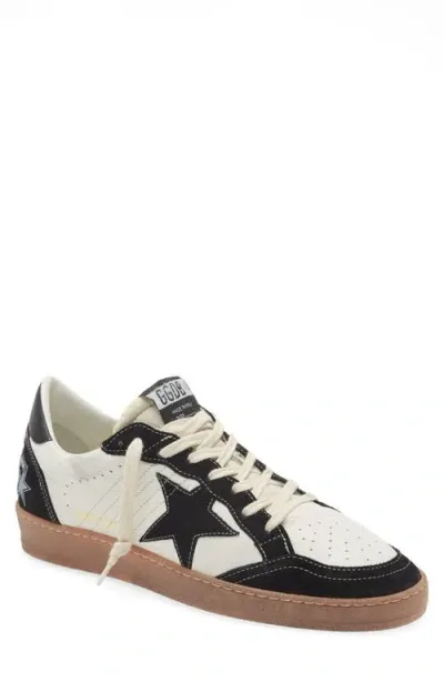 Golden Goose Ball Star Low Top Sneaker In White/black/gum