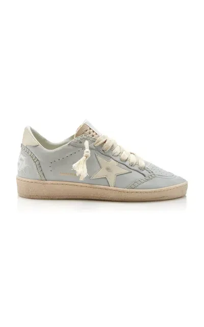 Golden Goose Ball Star Macrame-detailed Leather Sneakers In White