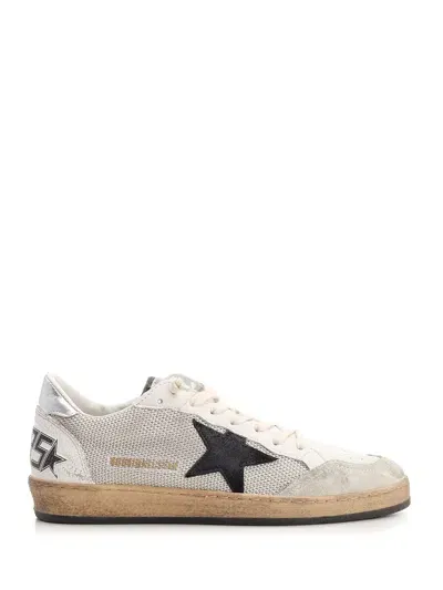 Golden Goose Ball Star Sneakers In Silver