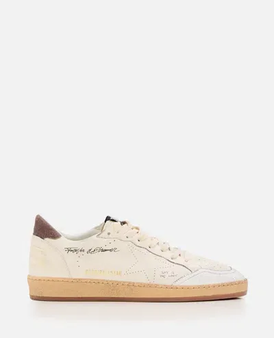 Golden Goose Ballstar Nappa Upper Suede Heel In White