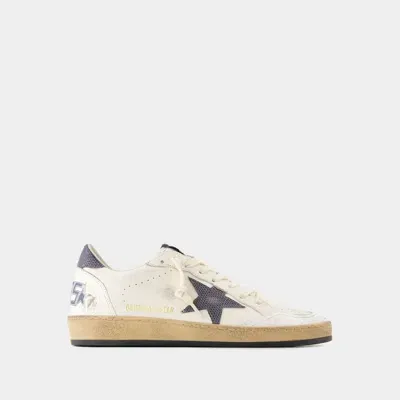 Golden Goose Sneakers Ballstar -  Deluxe Brand - Cuir - Blanc/bleu In White