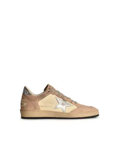 Golden Goose 'ballstar' White Leather Sneakers Woman In Pink