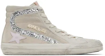 Golden Goose Slide High-top Suede Sneakers In Beige