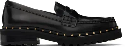 Golden Goose Black Chunky Loafers In Black 90100