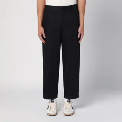 Golden Goose Black Cotton-blend Trousers In Print