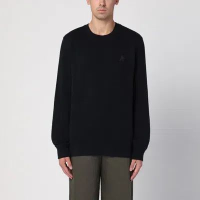 Golden Goose Black Cotton Crewneck Sweatshirt In Blue