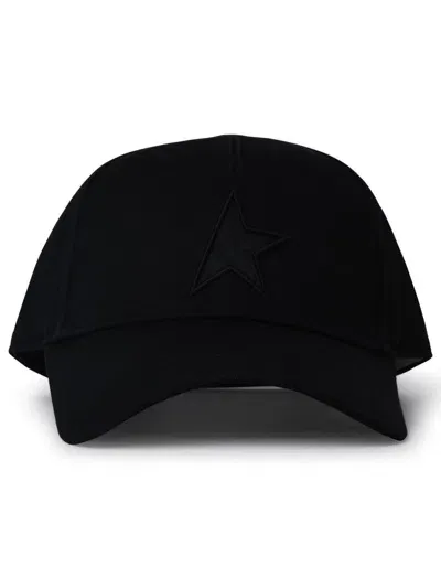 Golden Goose Black Cotton Star Demos Hat