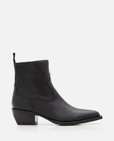 Golden Goose 45mm Debbie Leather Ankle Boots In Black