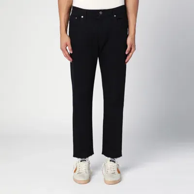 Golden Goose Black Slim Jeans In Multicolor