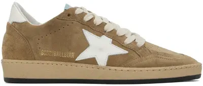 Golden Goose Brown Ball Star Sneakers In Tabacco/white 55482