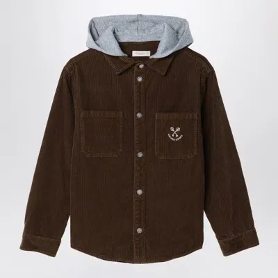 Golden Goose Brown Corduroy Hooded Shirt