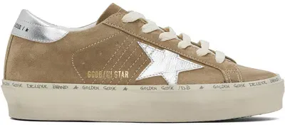 Golden Goose Brown Hi Star Classic Sneakers In Tabacco/silver 55483