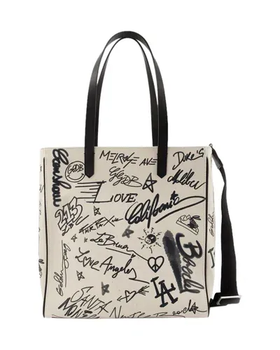 Golden Goose California Tote Bag -  - White/black - Leather In Multi