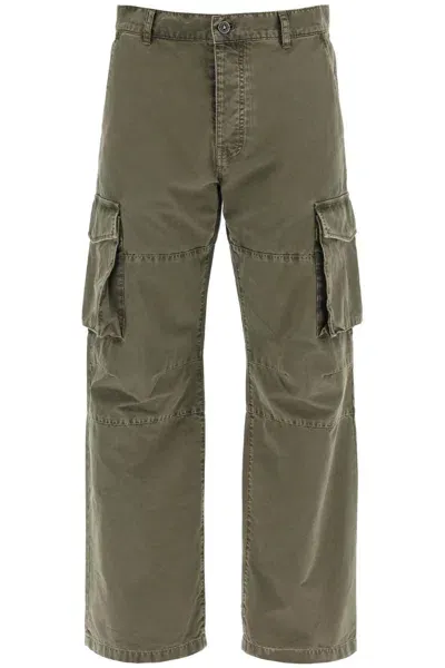 Golden Goose Cargo Canvas Pants For Men In Green