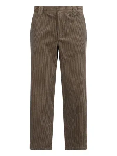 Golden Goose Corduroy Straight Pants In Brown