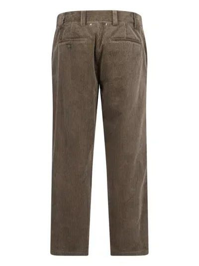 Golden Goose Corduroy Straight Pants In Dark Kalamata