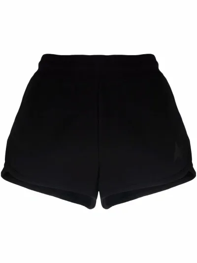 Golden Goose Cotton Jersey Sweatshirt Shorts In Nero