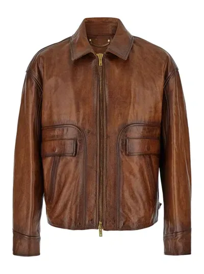 Golden Goose Dark Brown Leather Jacket