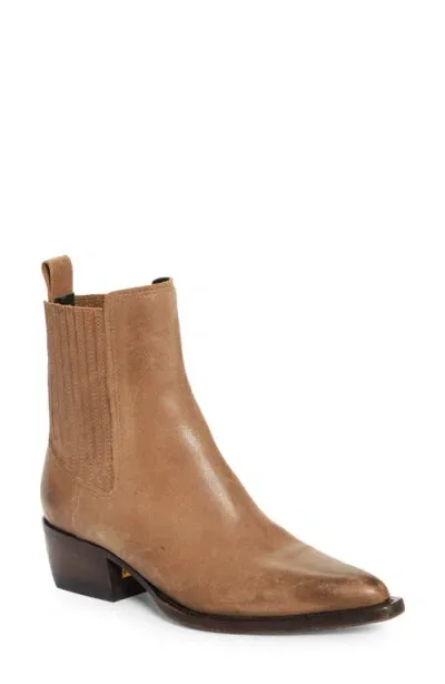 Golden Goose Debbie Pointed Toe Chelsea Boot In Sand