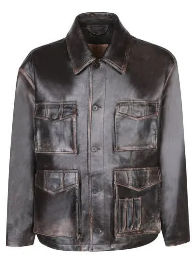 Golden Goose Deluxe Brand Distressed Cut In Brown