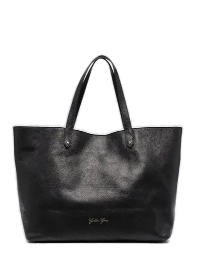 Golden Goose Pasadena Leather Shopping Bag In Black