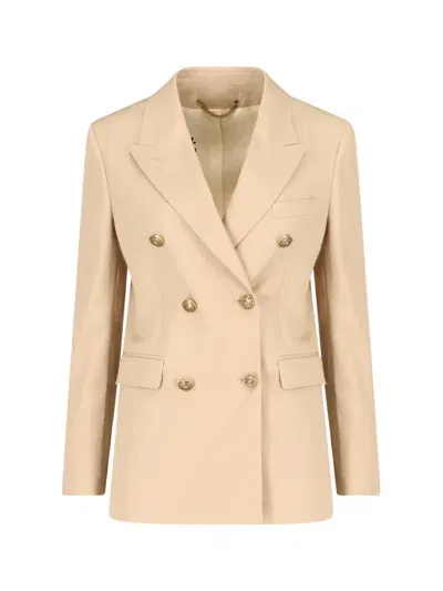 Golden Goose Double-breasted Blazer In Beige