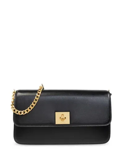 Golden Goose Gioia Bag Palmellato Leather Body Gold Metal Details Bags In Black