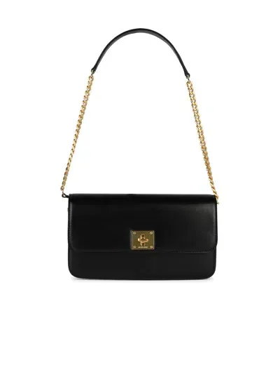 Golden Goose Gioia Black Leather Crossbody Bag In Negro