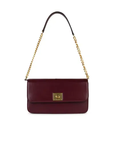 Golden Goose Gioia Burgundy Leather Crossbody Bag In Rojo Oscuro