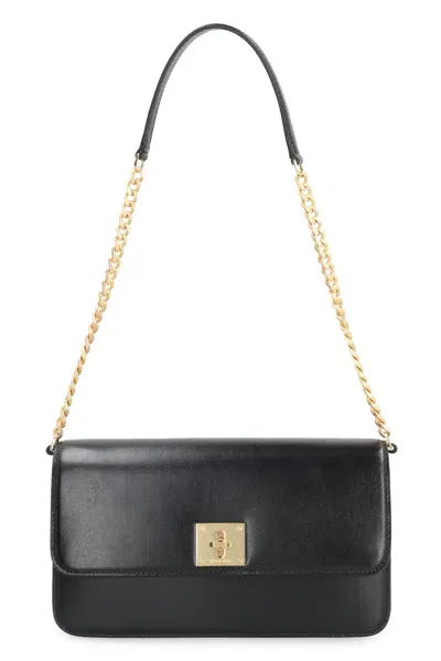 Golden Goose Gioia Leather Shoulder Bag In Black