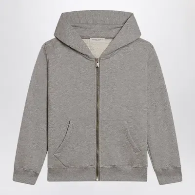 Golden Goose Grey Cotton Zip Sweatshirt In Gray