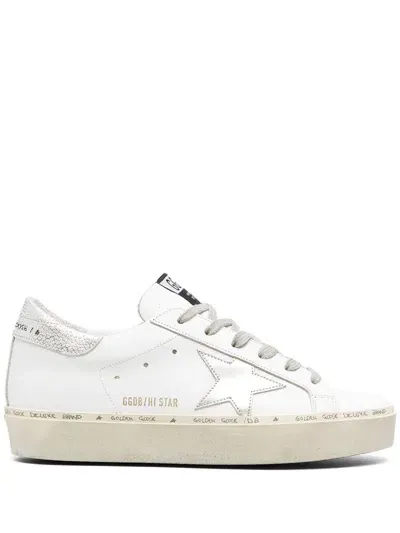 Golden Goose Hi Star Low Top Sneaker In Silver