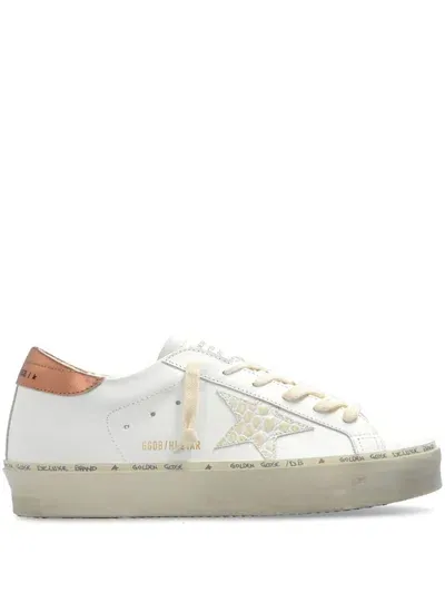 Golden Goose Hi Star Leather Upper Cocco Printed Shoes In White