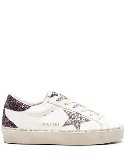 Golden Goose Hi Star Sneakers In Wht Cndr Cbrnt