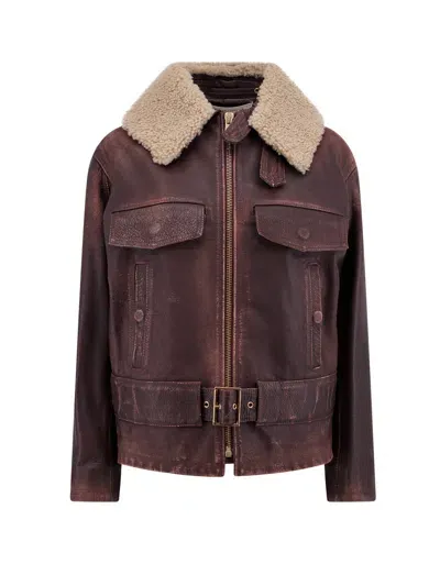 Golden Goose Ilaria Jacket In Brown