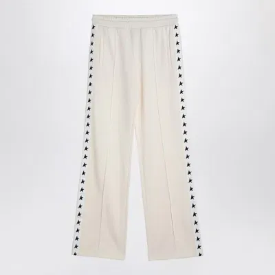 Golden Goose Jogging Trousers With Stars In White