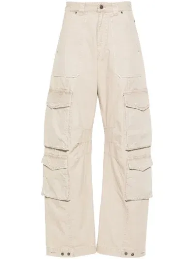 Golden Goose Cotton Cargo Pants In Neutrals