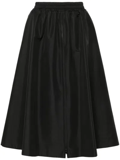 Golden Goose Journey Nylon Midi Skirt In Black