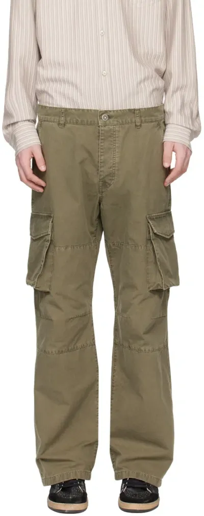 Golden Goose Khaki Pocket Cargo Pants In Kalamata