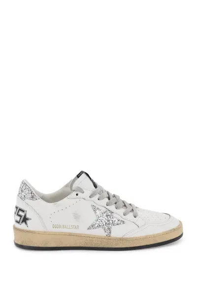 Golden Goose Ball Star Leather Sneakers In White