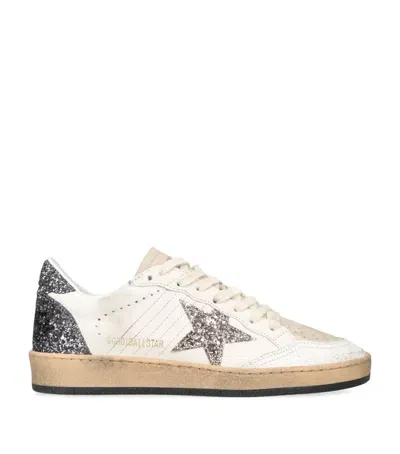 Golden Goose Leather Ball Star Sneakers In White