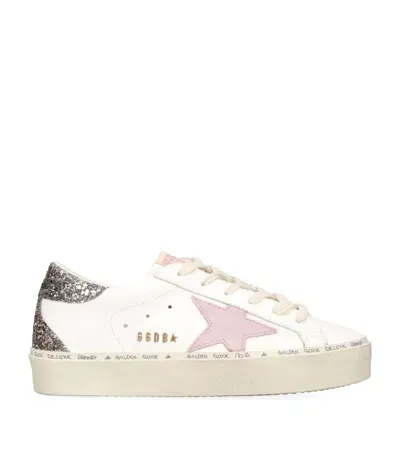 Golden Goose Leather Hi Star Sneakers In White