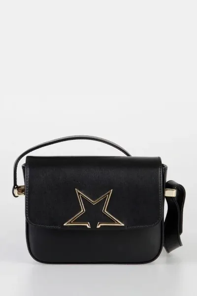 Golden Goose Leather Vedette Bag In Black