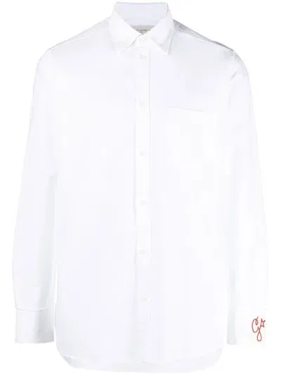 Golden Goose Long-sleeves Button-up Shirt In White