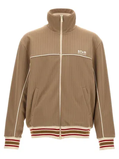 Golden Goose Max Track Sweatshirt In Beige