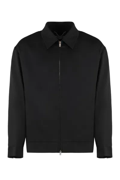 Golden Goose Men's Black Wool Zipped Jacket In Print