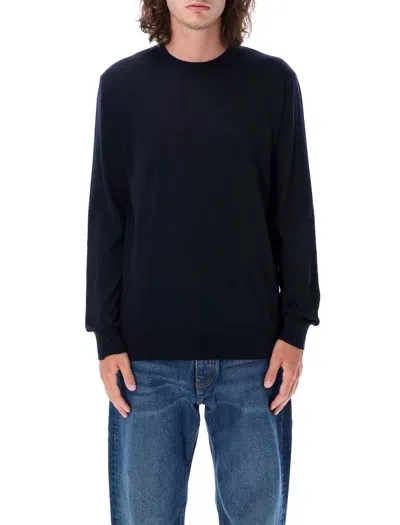 Golden Goose Deen Crew-neck Wool Sweater In Blue