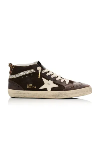 Golden Goose Mid Star Suede Sneakers In Brown