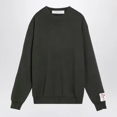 Golden Goose Military Crew-neck Jumper In Green