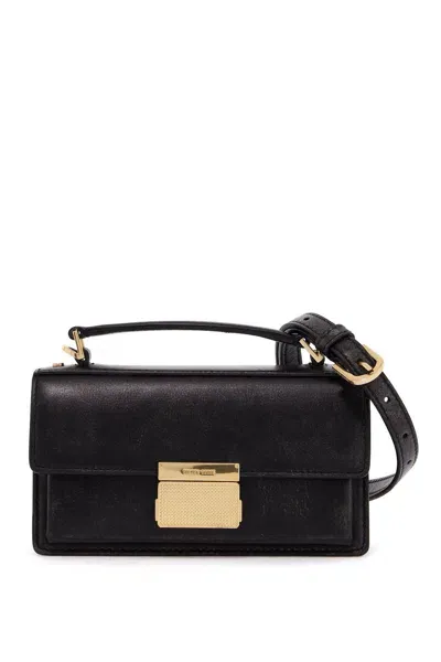 Golden Goose Mini Distressed Leather Venice Bag Women In Black